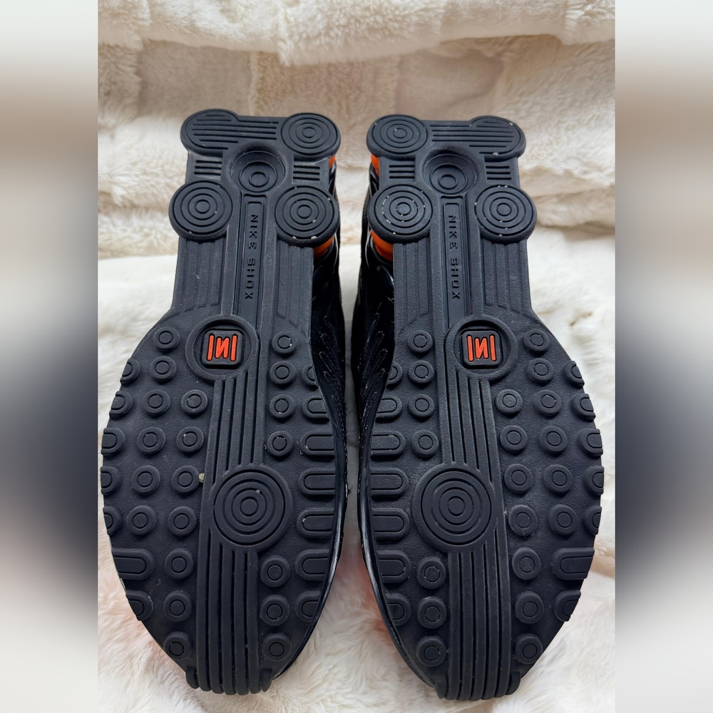 Nike Shox Black and Orange Athletic Sneakers - Picture 3 of 8